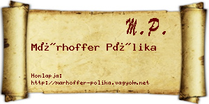 Márhoffer Pólika névjegykártya